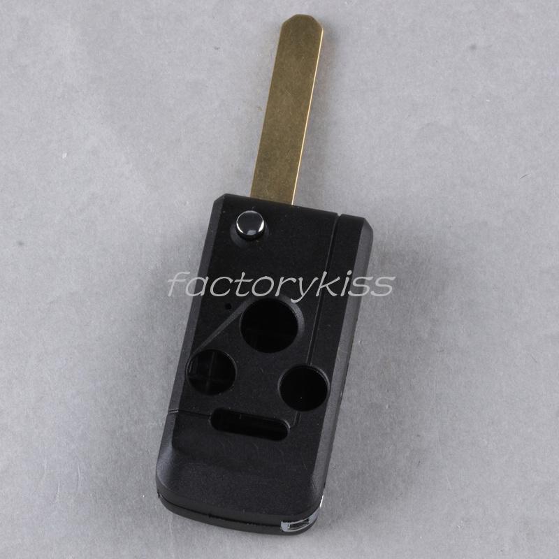 Remote folding key flip shell case for honda accord civic pilot