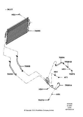 6l8z7890a hose oil cooler 07 08 mariner