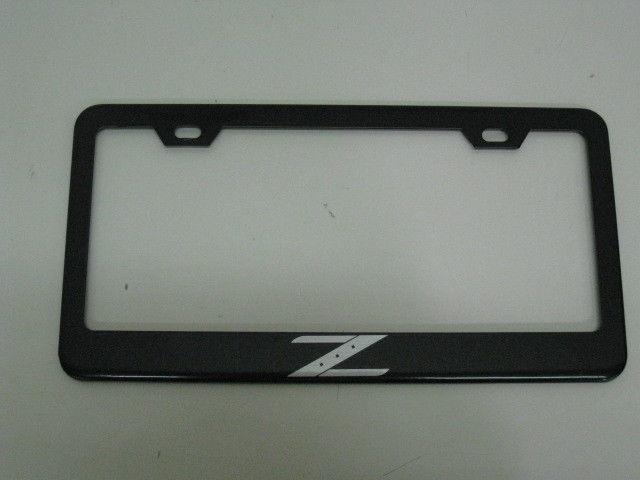 Nissan *z logo* 350z 370z black metal license plate frame