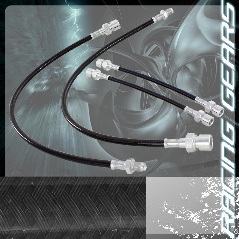 82-89 porsche 944 s2 na / turbo black front rear stainless steel hose brake line