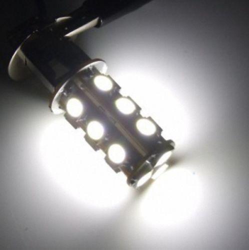 2x h4 socket 18-led 5050 smd car fog light headlight lamp white dc 12v safety