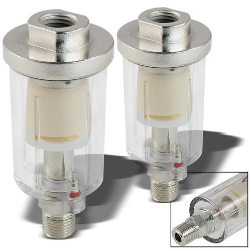 Lot 2 air oil water separator trap filter seperator 1/4" npt air compressor tool