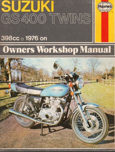 1976 &amp; on haynes suzuki motorcycle gs400 twins service manual