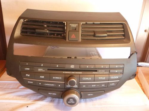 08-12 honda accord premium 6 cd player &amp; code 39100-te0-l610 3pal c56904 cp