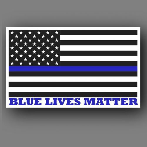 Two (2) blue lives matter american flag 6” car truck decal sticker 