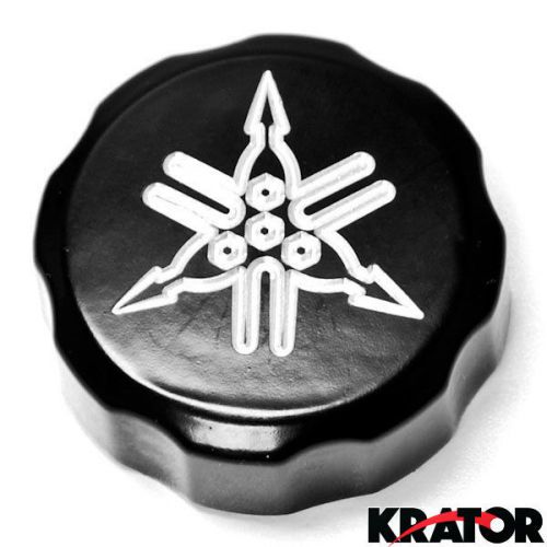 Black fluid reservoir cap logo engraved for yamaha yzf r6 r6s r1 (2003-2008)