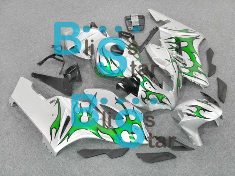 Silver green fairing bodywork w7 fit cbr 1000 rr cbr1000rr 2004-2005 bse18