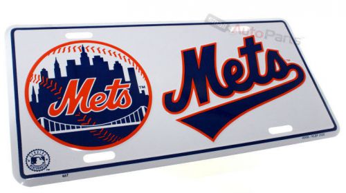 New york mets ny mlb license plate aluminum stamped metal tag for car truck