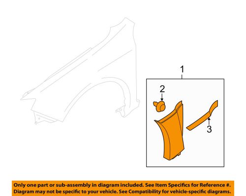 Subaru oem 13-14 impreza fender-lower molding left 91112fg490nn