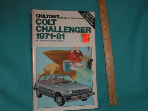 7037 chilton auto repair- 1971-81 colt &amp; challenger - manual tune-up overhaul