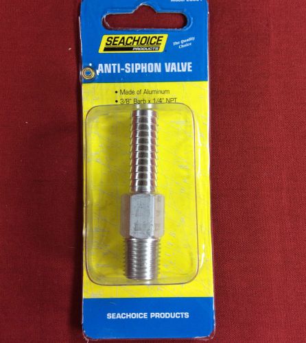 Anti syphon valve 1/4&#034; npt x 3/8&#034; aluminum gas hose barb seachoice 20991