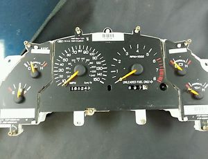 96-98 ford mustang gt instrument gauge cluster 150mph 4.6l