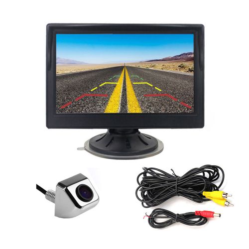 5&#034; car rear view monitor  + car backup night vision camera reverse parking kit