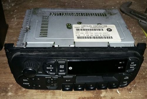 New!! jeep chrysler 1998-2007 cassette am/fm radio stereo