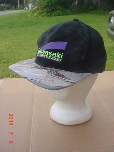 Kawasaki motorsports motorcycle baseball cap hat 1 size fits all dealer apparel