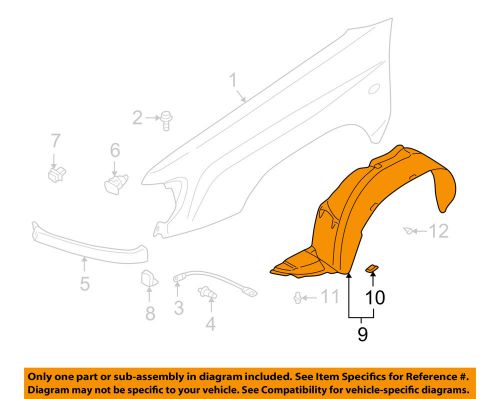 Subaru oem 98-02 forester-fender liner right 59110fc001