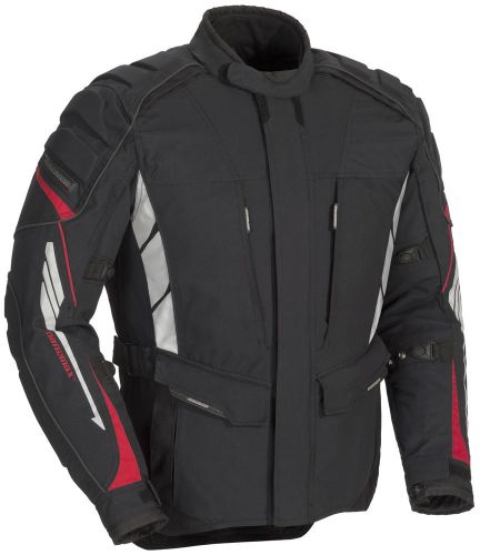 Fieldsheer black mens 2xl adventure tour motorcycle jacket 2x xxl