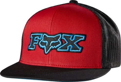 Fox racing youth red burned snapback hat cap 2015 fall casual