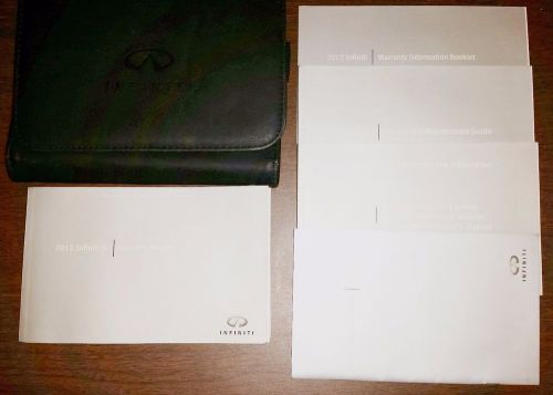 2012 infiniti g owners owners manual set w/ case