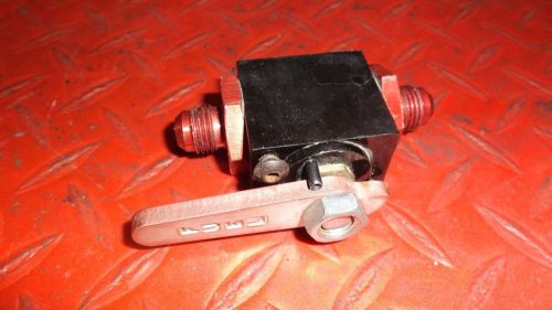 Sprint car race car in line fuel shut off valve