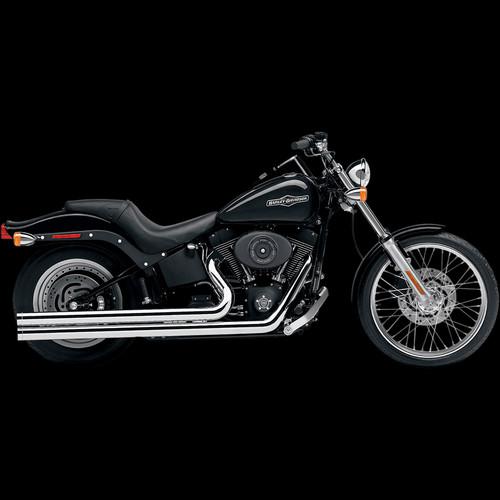 Cobra speedster exhausts w/powerport,long chrome for 1986-2006 harley softail
