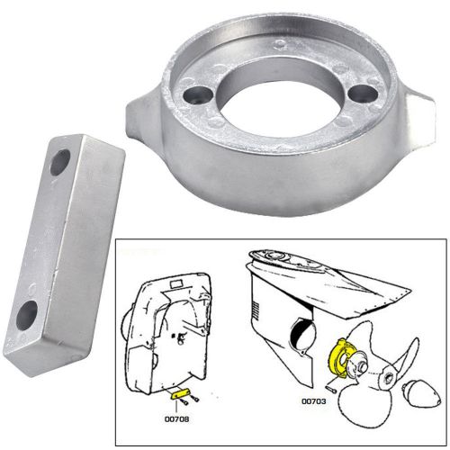 Tecnoseal anode kit w/hardware - volvo 290 - aluminum -20705al