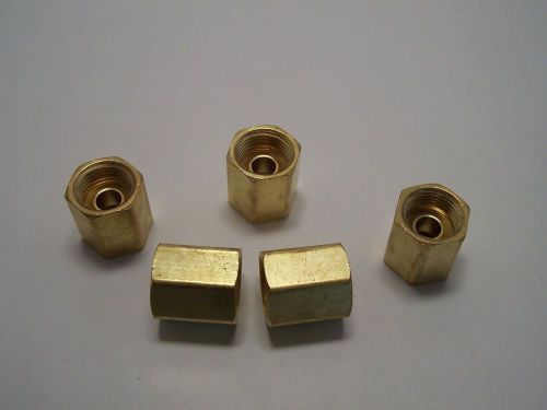 Brass brake line unions for 3/8&#034; tubing - package of 5