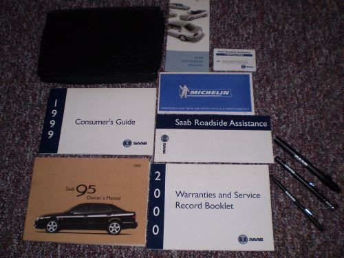 2000 saab 9-5 complete car owners manual books guide flashlight pen gauge case