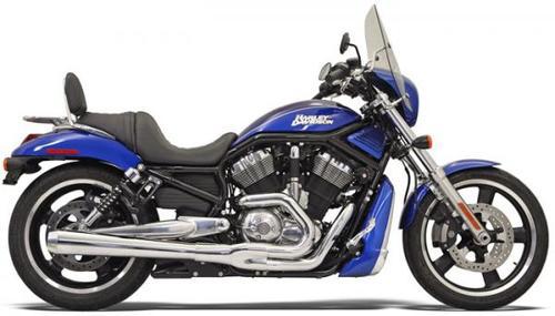 Road rage ii mega power exhaust systems, chrome for 2007-2011 harley v-rod