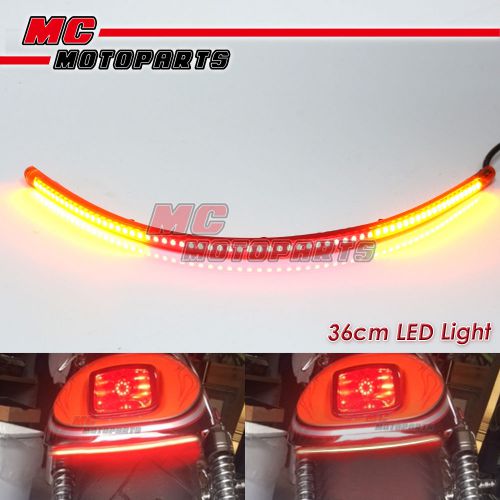 Amp-z 37cm red integrated led tail light bar tube for vespa motorcycles