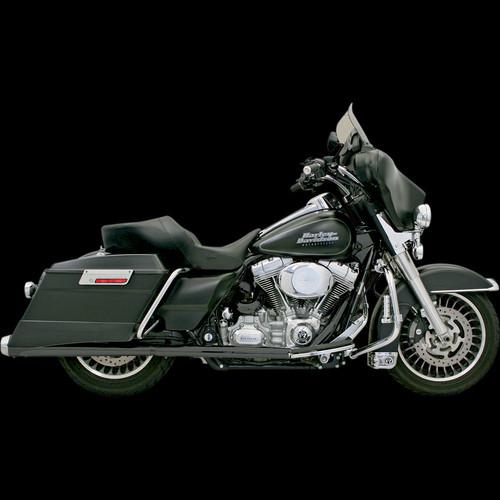 +p bagger stepped true-duals exhaust, black/polish for 1995-2013 harley touring