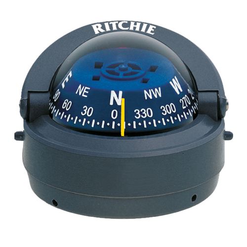 Ritchie s-53g explorer compass - surface mount - gray -s-53g