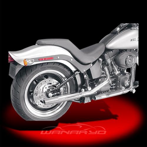 Slip-on replacement mufflers, tapered 2007-13 harley flstc fxstc fxstb fxcw