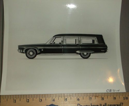 1971 c b cotington funeral coach hearse oldsmobile chassis brochure b&amp;w photo