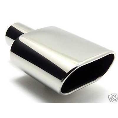 5.50 in oval 9.00 in long stainless steel 2.250 inch inlet jones exhaust tip