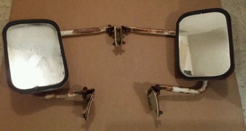 1960s vintage chevy truck tow mirrors  bracket  pair