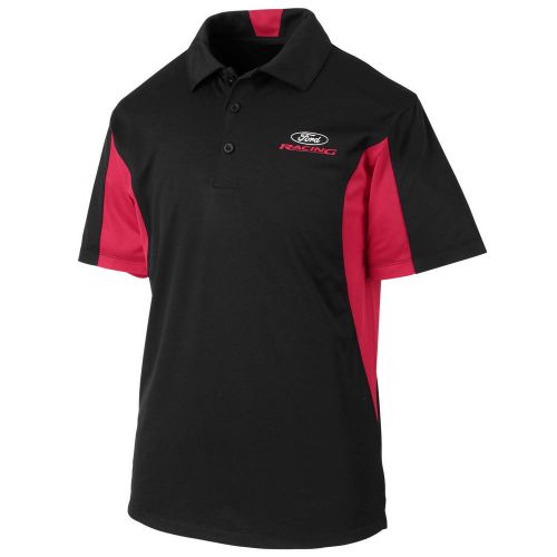 New ford racing size xxl sport-tek color block black / red golf polo shirt!