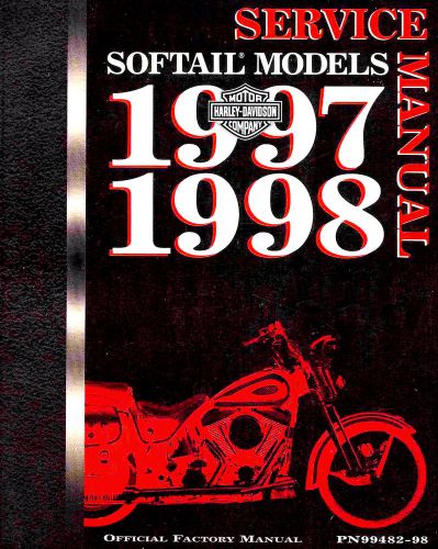 1997 &amp; 1998 harley-davidson softail service manual -new sealed-flstf flsts fxstc