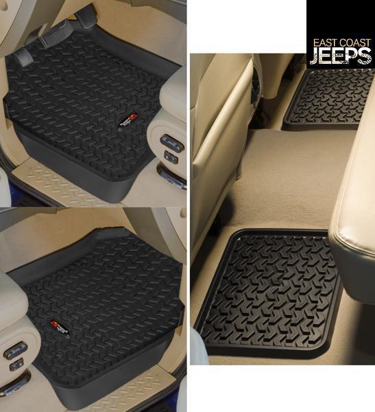 82987.23 rugged ridge floor liner kit, black, 09-10 ford f-150 pickup