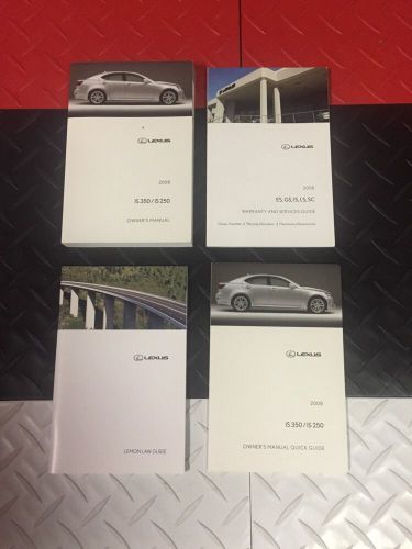 08 2008 lexus is is350 250 owners owner&#039;s manual books set oem