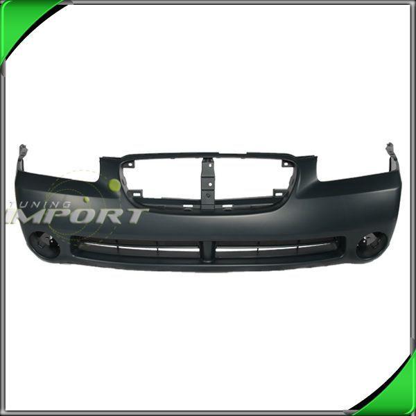 02 03 nissan maxima unpainted primed plastic w/fog light hole front bumper cover