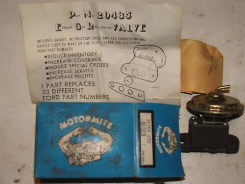 New surplus motormite ford egr valve 83010 & 83012