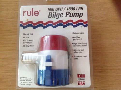 Rule bilge pump p/n m-1432 model 25d