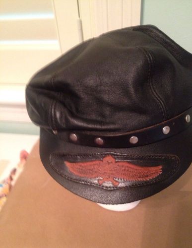 Freedom machine vintage motorcycle leather hat/cap