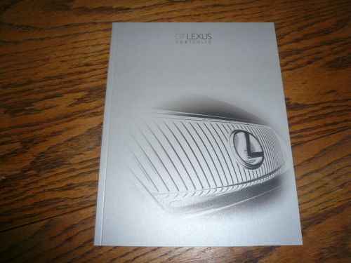 2007 lexus ls gs es is sc rx gx lx portfolio large sales brochure