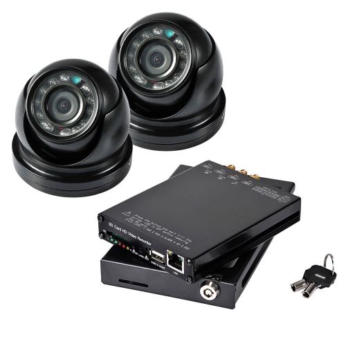 1080p hd 4 channel h.264 real-time car digital video recorder dvr camera kit