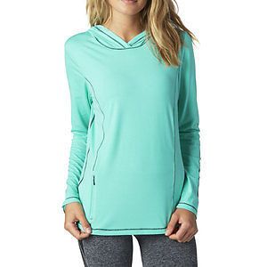 Fox racing descent womens tech pullover hoodie sea foam green/blue sm