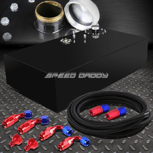 17 gallon top-feed coated fuel cell gas tank+cap+level sender+steel line kit