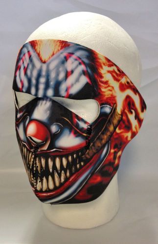 Smoking clown full face mask motorcycle paintball snowboarding ski biker flames