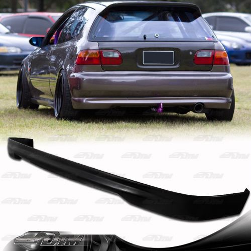 Type r style polyurethane rear bumper lip wing for 92-95 honda civic hatchback